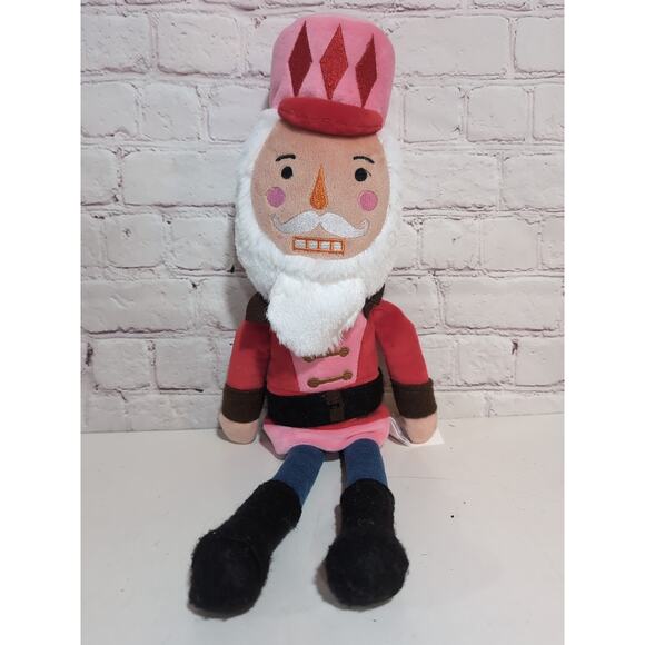 Nutcracker Sugarplum Dreams Plush 19" Shelf Sitter Red Pink Soldier Christmas - Picture 1 of 11